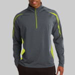 Sport Wick ® Stretch 1/2 Zip Colorblock Pullover