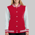 Ladies Fleece Letterman Jacket