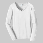 Ladies Long Sleeve Fan Favorite V Neck Tee