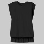 Women's Flowy Muscle Tee With Rolled Cuffs